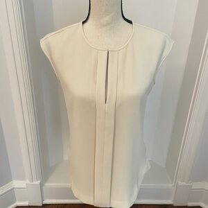 J. Crew Cream Pleated Blouse